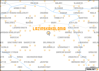 map of Łazińska Kolonia