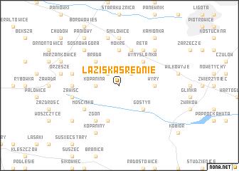 map of Łaziska Średnie