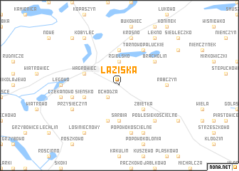 map of Łaziska