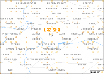 map of Łaziska