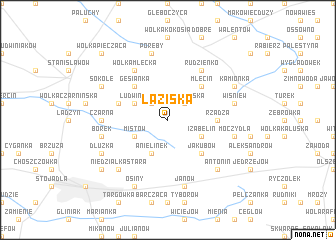 map of Łaziska