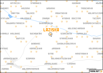 map of Łaziska