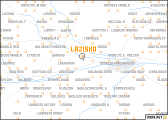 map of Łazisko