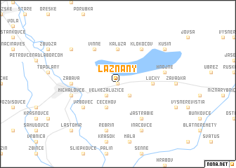 map of Lazňany