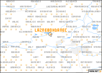 map of Lázně Bohdaneč
