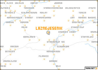 map of Lázně Jeseník