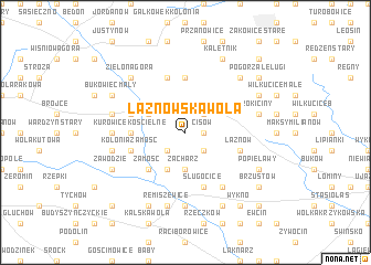 map of Łaznowska Wola