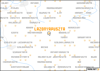 map of Lazonyapuszta