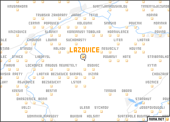 map of Lážovice