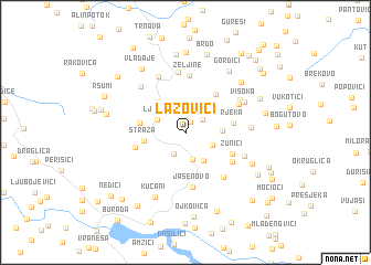map of Lazovići