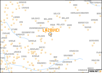 map of Lazovići