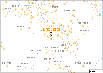 map of Lazukići