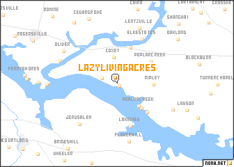 map of Lazy Living Acres