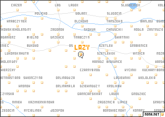 map of Łazy