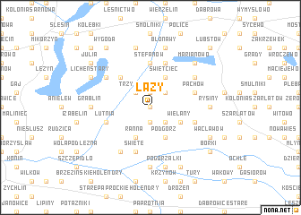 map of Łazy