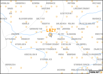 map of Łazy