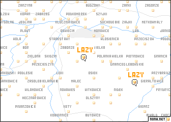 map of Łazy