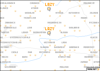 map of Łazy