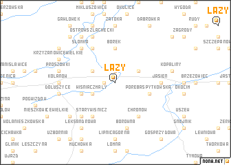 map of Łazy