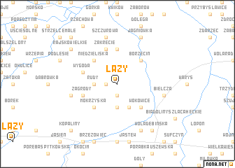 map of Łazy