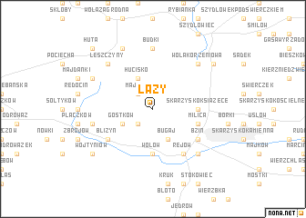map of Łazy