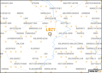 map of Łazy