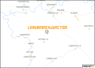 map of Lead Branch Junction