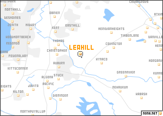 map of Lea Hill
