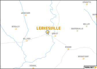 map of Leakesville