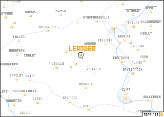 map of Leander