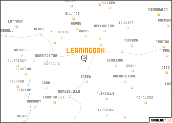 map of Leaning Oak