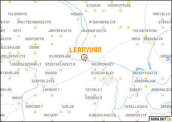 map of Leányvár