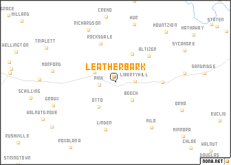 map of Leatherbark