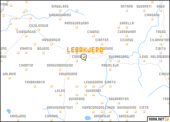 map of Lebakjero