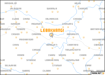 map of Lebakwangi