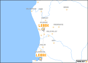 map of Lebak