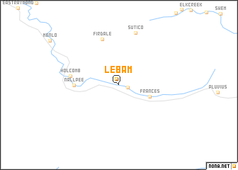 map of Lebam