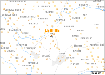 map of Lebane