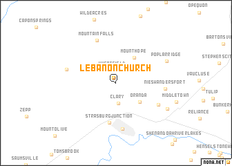 map of Lebanon Church