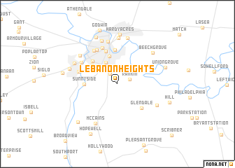 map of Lebanon Heights