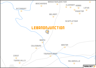 map of Lebanon Junction