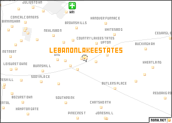 map of Lebanon Lake Estates