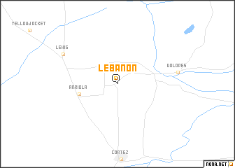 map of Lebanon