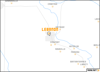 map of Lebanon