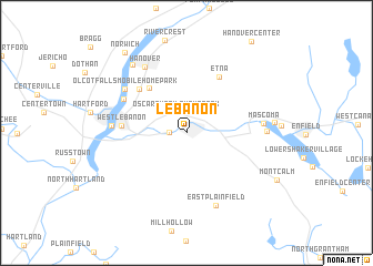 map of Lebanon