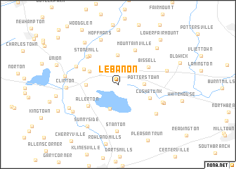 map of Lebanon