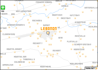 map of Lebanon