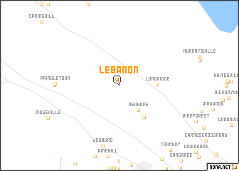 map of Lebanon