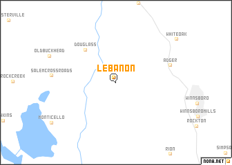 map of Lebanon