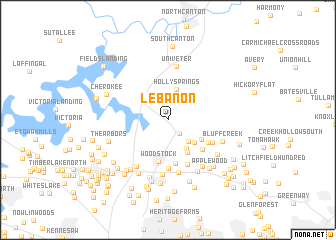 map of Lebanon